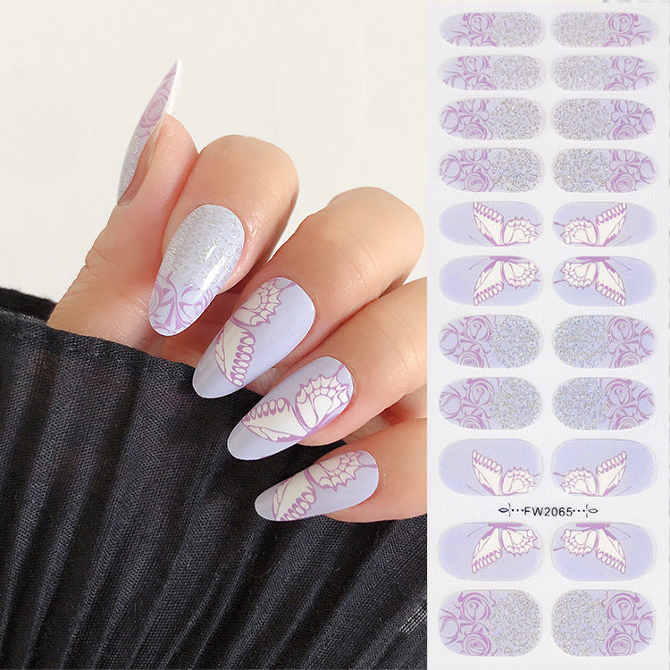 Venta al por mayor Plástico Colorido Flores Nail Art Stickers